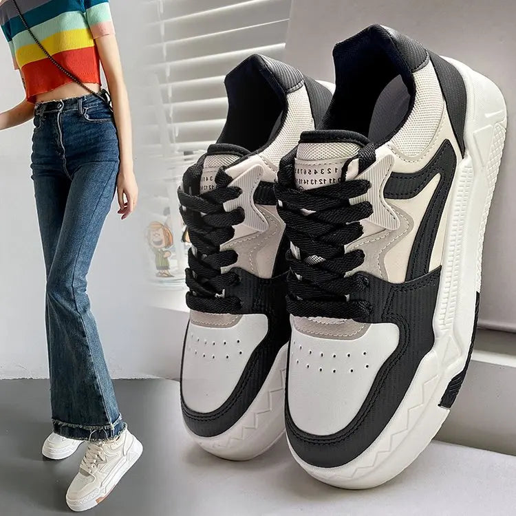 Women's sneaker with raised sole-DESTINY