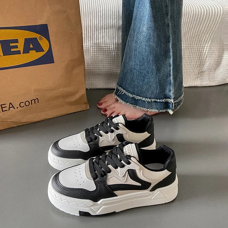 Women's sneaker with raised sole-DESTINY