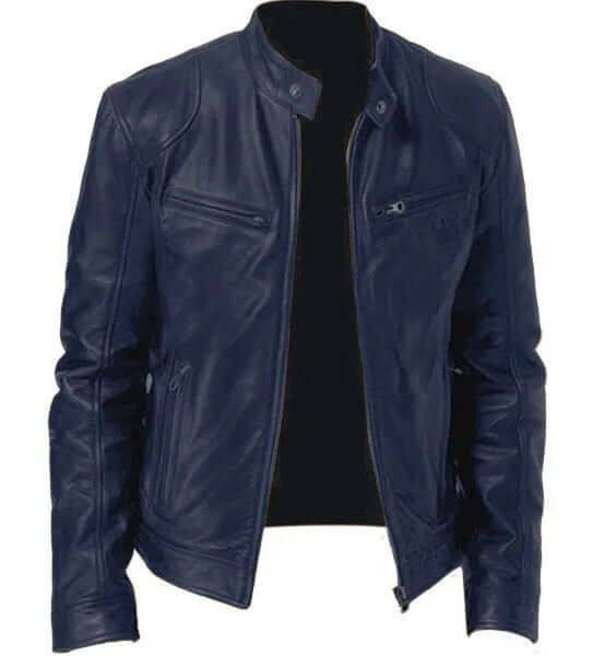 Fashion Men's Vegan Leather Jacket-DESTINY