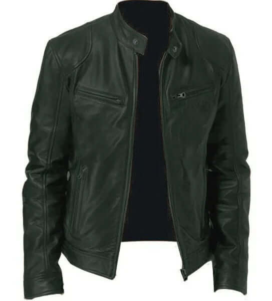Fashion Men's Vegan Leather Jacket-DESTINY