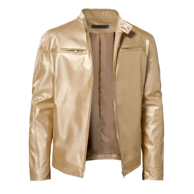 Fashion Men's Vegan Leather Jacket-DESTINY