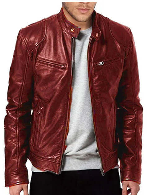 Fashion Men's Vegan Leather Jacket-DESTINY