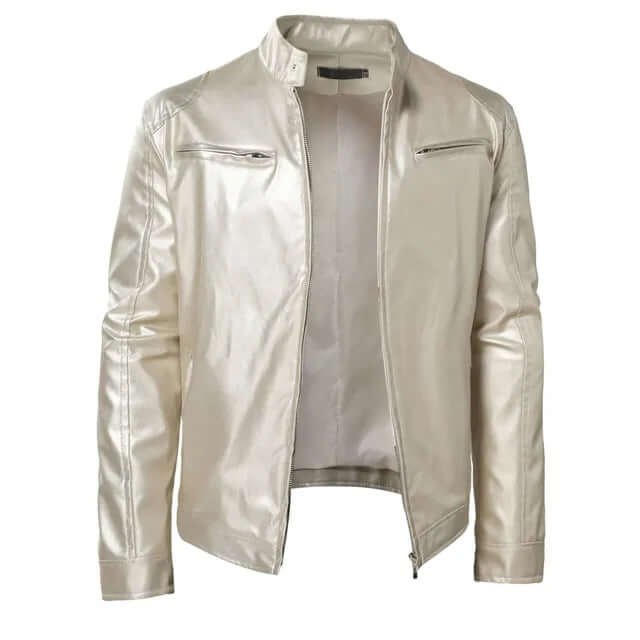 Fashion Men's Vegan Leather Jacket-DESTINY