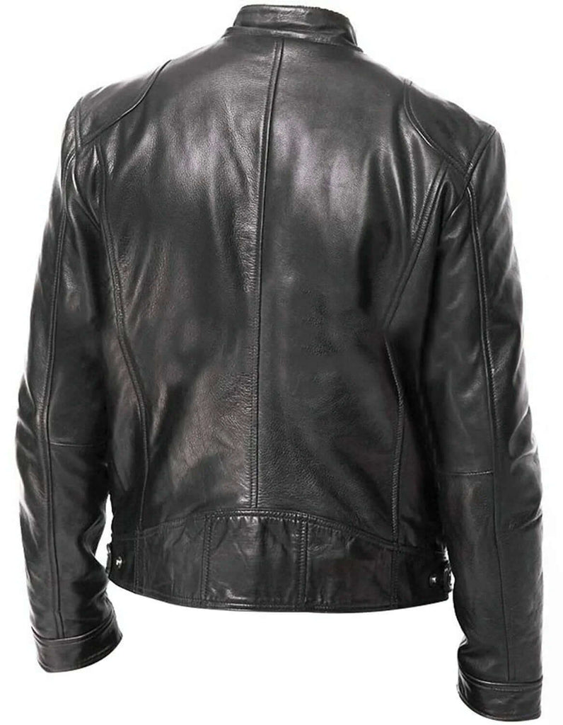 Fashion Men's Vegan Leather Jacket-DESTINY