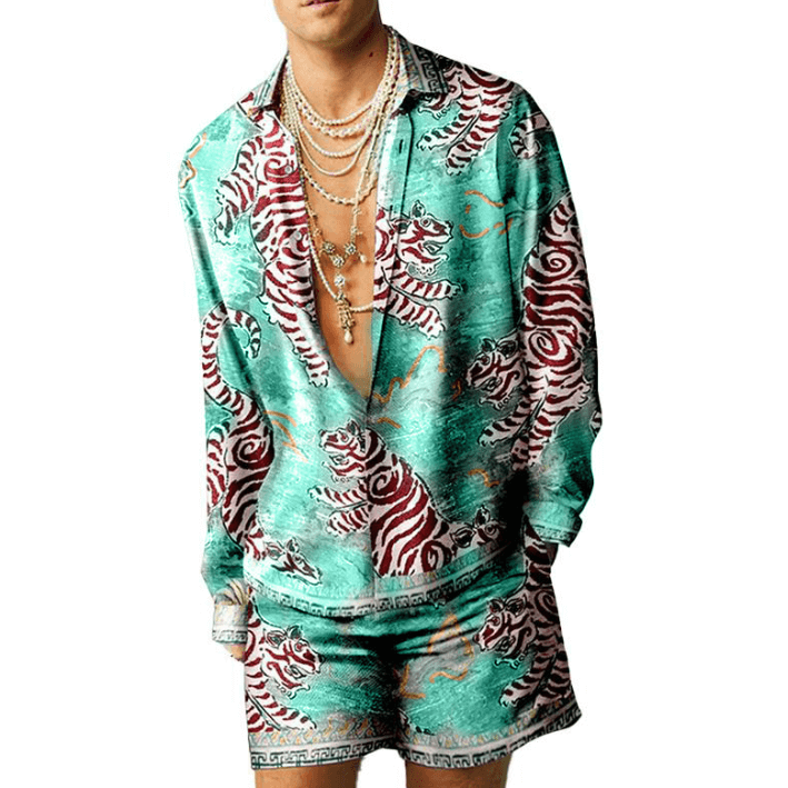 MEN'S SHIRT SHORTS SUIT 26623355YM-DESTINY