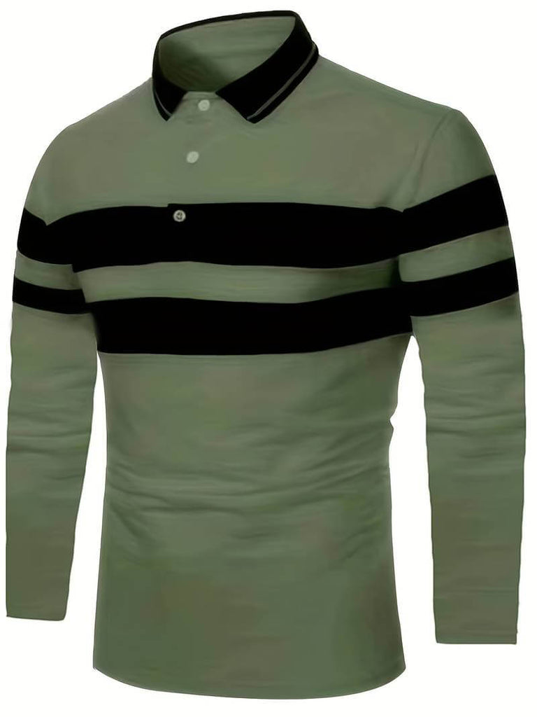 Christopher – casual color block long sleeve shirt-DESTINY