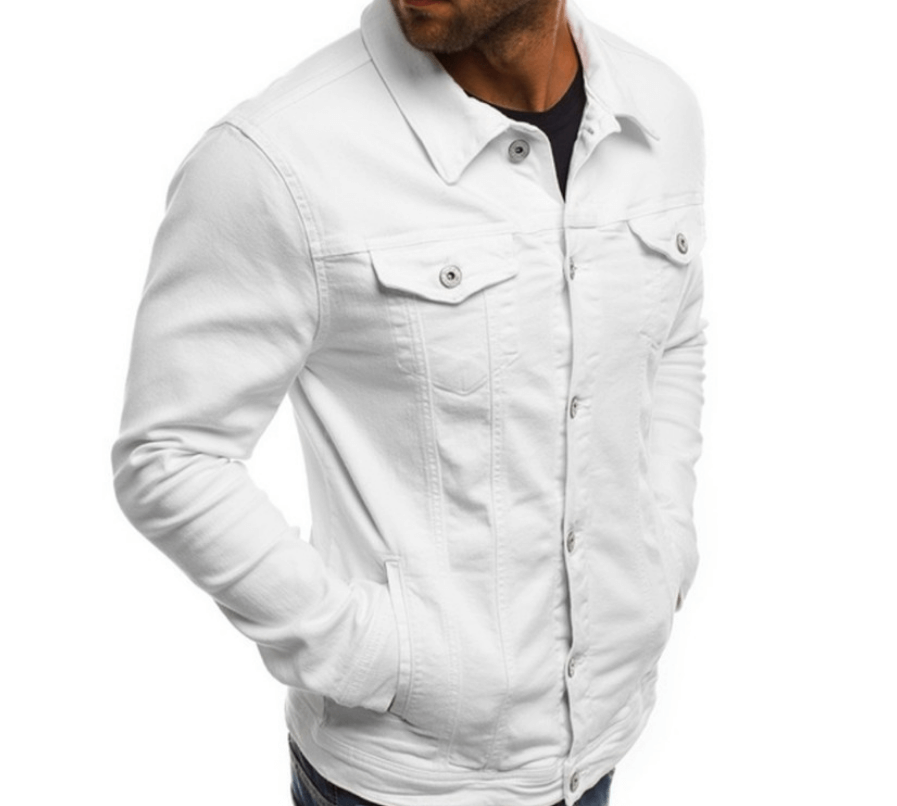 Haris - Coloured denim jacket for men-DESTINY