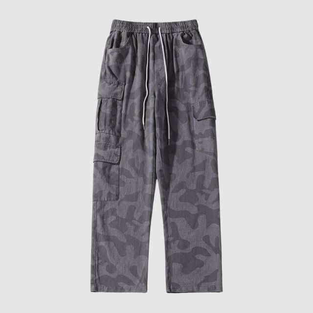 Carson - Casual cargo trousers in camouflage pattern-DESTINY