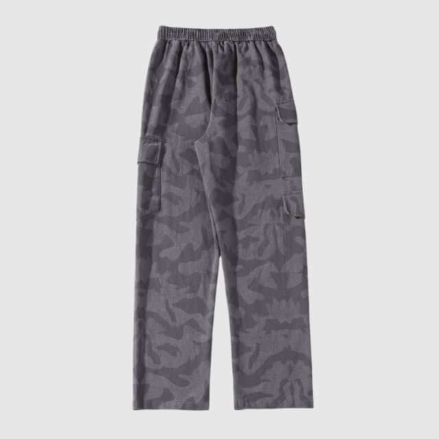 Carson - Casual cargo trousers in camouflage pattern-DESTINY