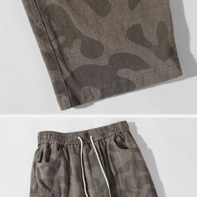 Carson - Casual cargo trousers in camouflage pattern-DESTINY