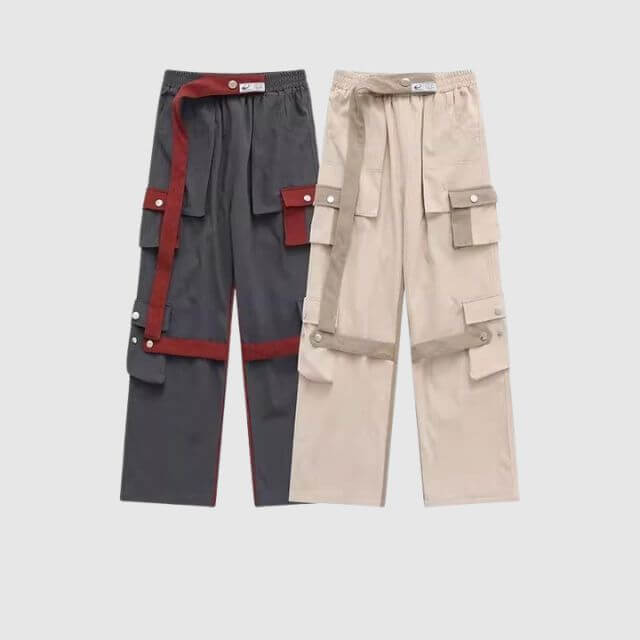 Mason - Utility cargo trousers with adjustable straps-DESTINY