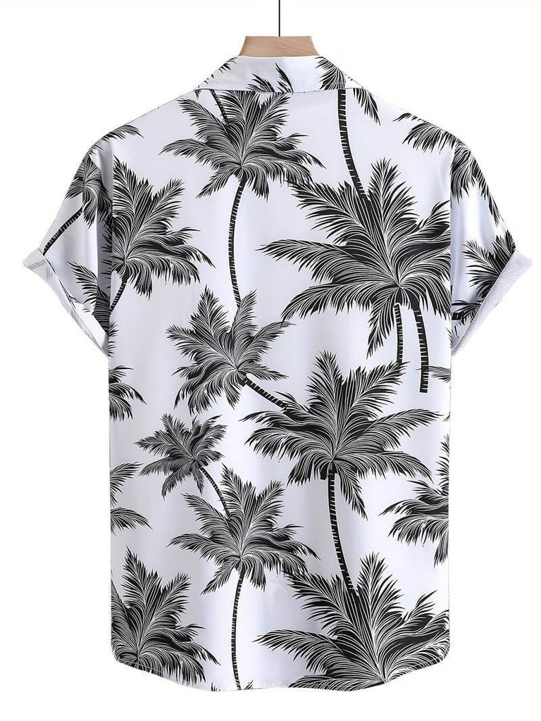 Ethan - coconut tree print hawaiian shirt-DESTINY