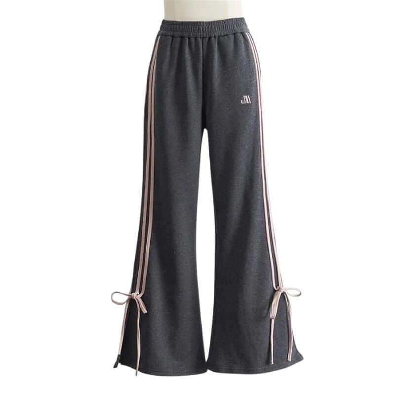 Casual wide training trousers with side ties-DESTINY