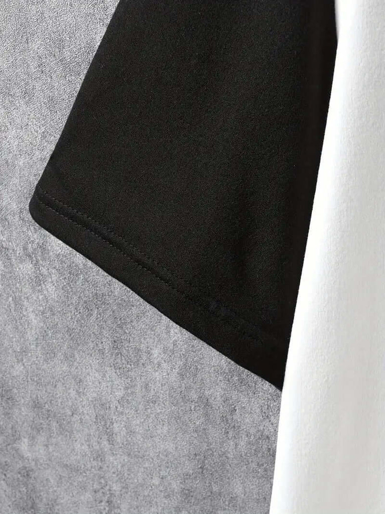 Robert – stylish color block t-shirt with short sleeves and a crew neck-DESTINY