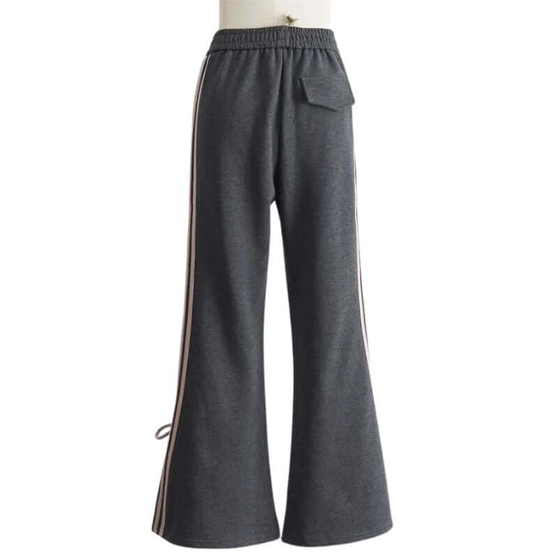 Casual wide training trousers with side ties-DESTINY