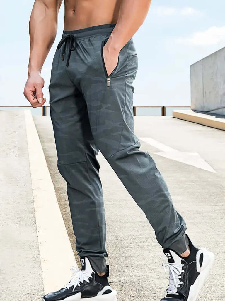 Casual Chic Stretch Sports Trousers With Drawstring Waist-DESTINY