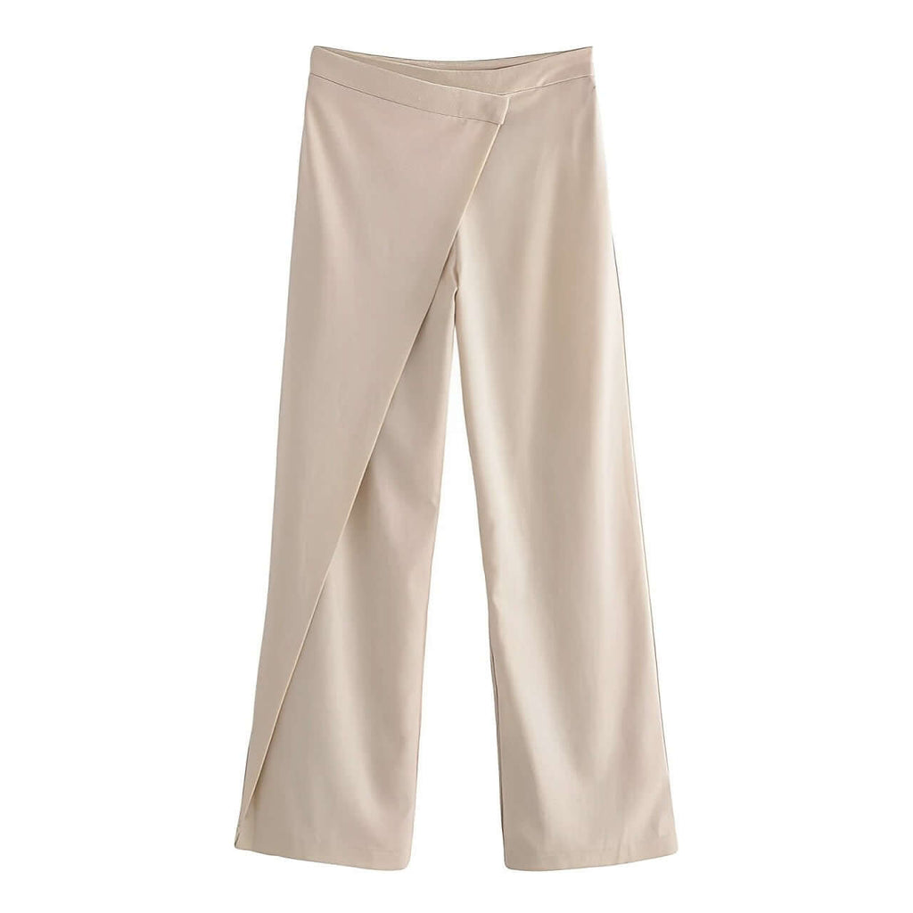 Wide linen wrap trousers-DESTINY