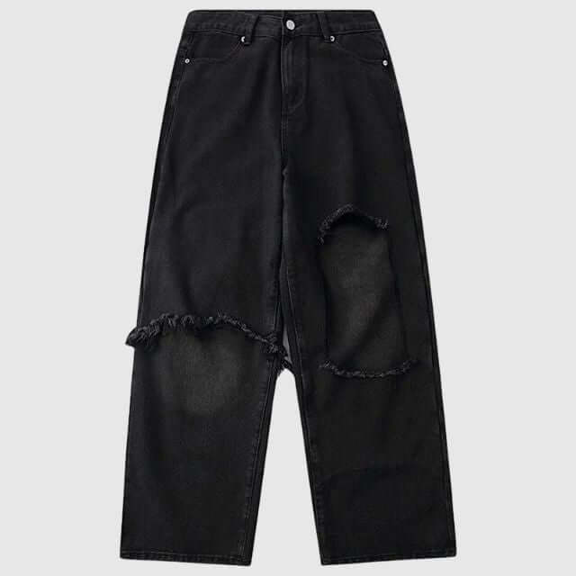 Maverick - Casual cargo trousers with frayed accents-DESTINY