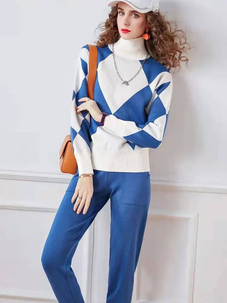 Elegant ladies jumper and trousers set-DESTINY