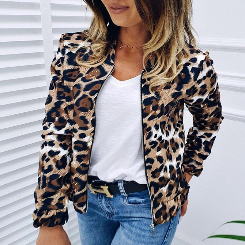 Fashionable bomber jacket with animal print and comfortable fit - Casual wear for everyday comfort - Casual wear for everyday comfort-DESTINY