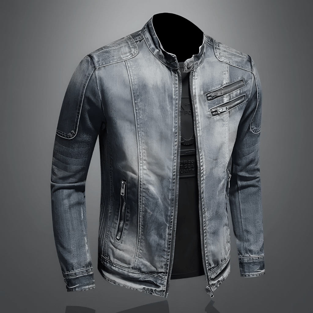 Alexo - Retro denim jacket for men-DESTINY