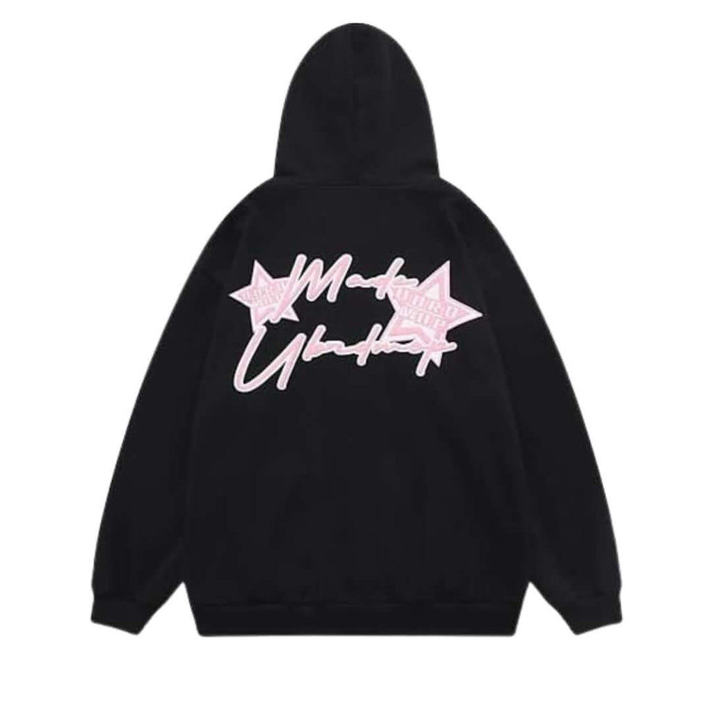Oversized hoodie with graphic print-DESTINY