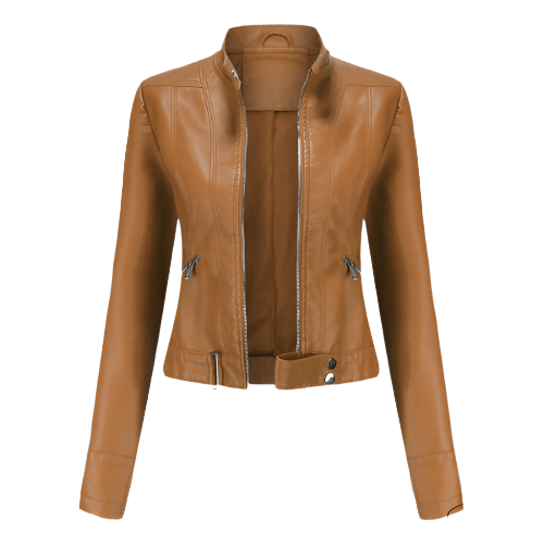 Elegant leather jacket-DESTINY