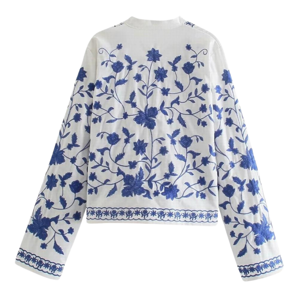 Boho cotton-like-like crop jacket - Ideal for layering-DESTINY