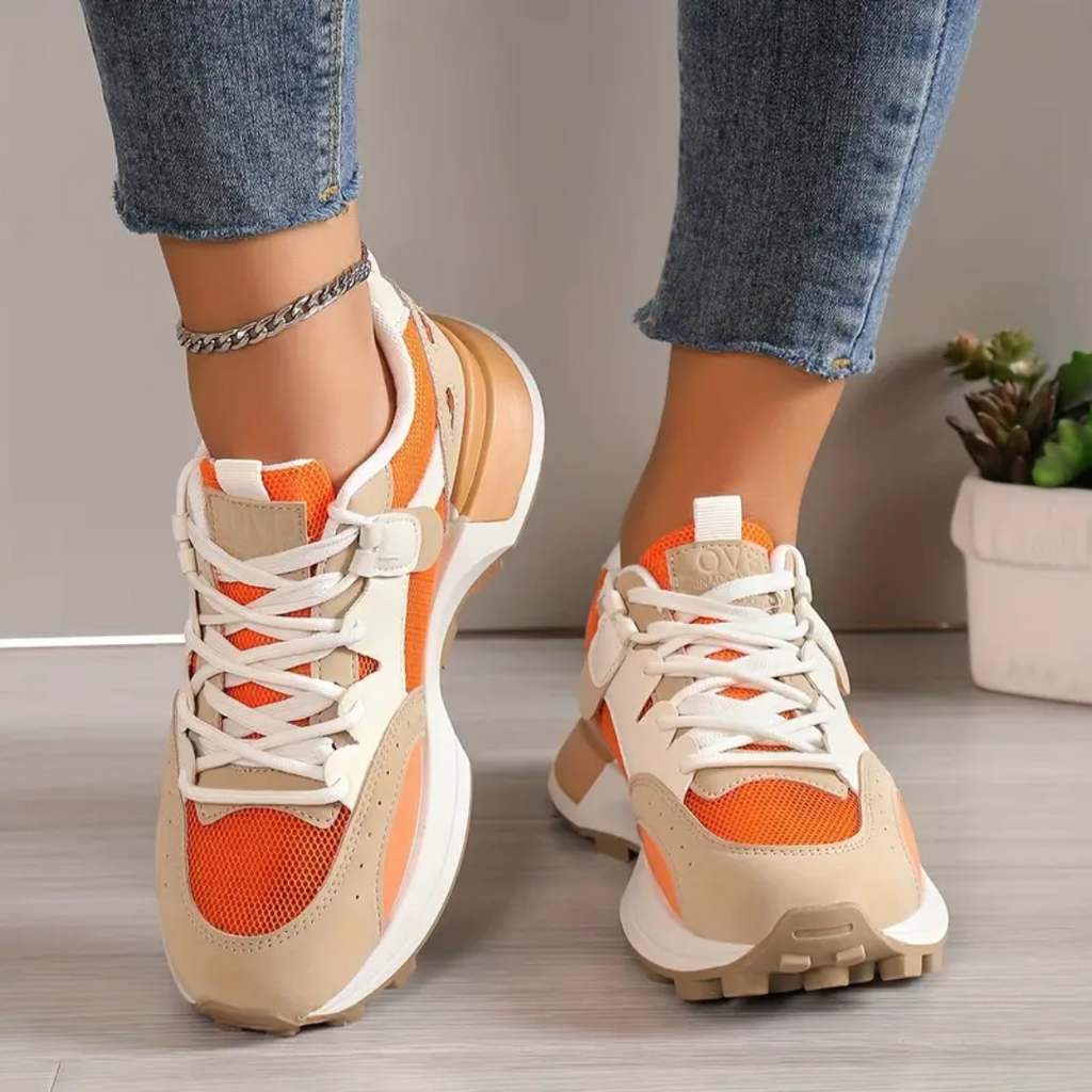 Casual Ladies Colour Block Sneakers-DESTINY
