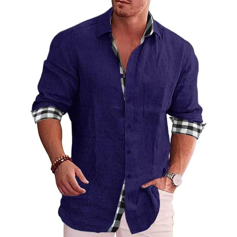 Alain - Summer shirt with buttons and pockets-DESTINY