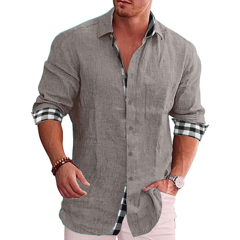 Alain - Summer shirt with buttons and pockets-DESTINY