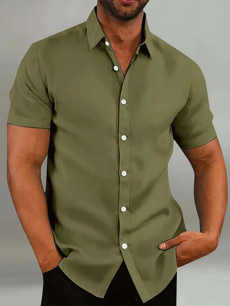 Brian - casual short sleeve button down-DESTINY