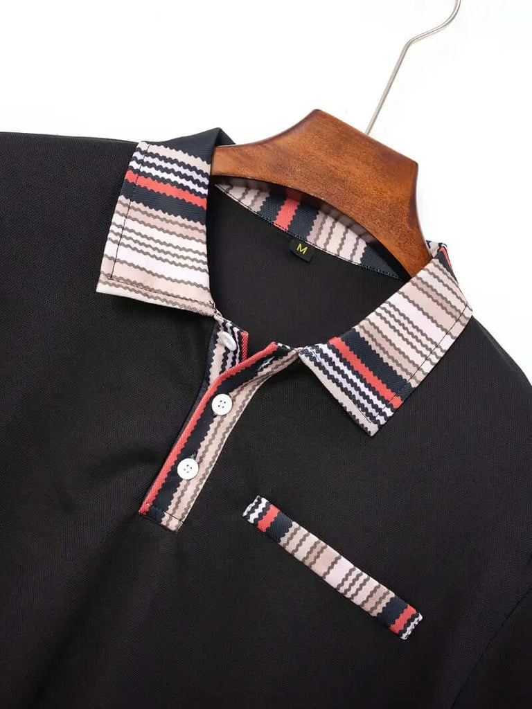Daniel - breathable regular striped collar shirt for men-DESTINY