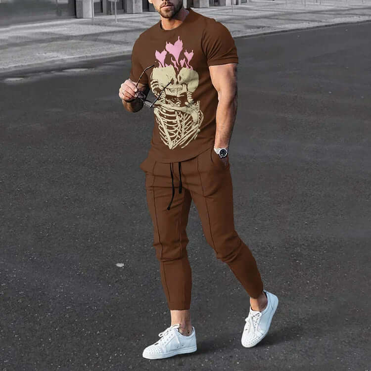 🔥🔥🔥Death Do Us Part Printing T-Shirt And Pants Co-Ord-DESTINY