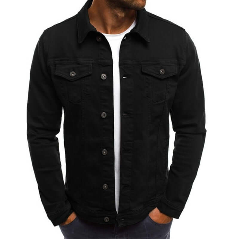 Haris - Coloured denim jacket for men-DESTINY