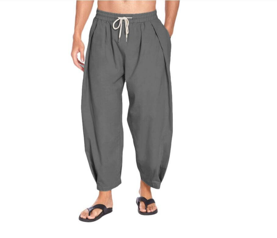 Hermann - Men's trousers in cotton and linen-DESTINY