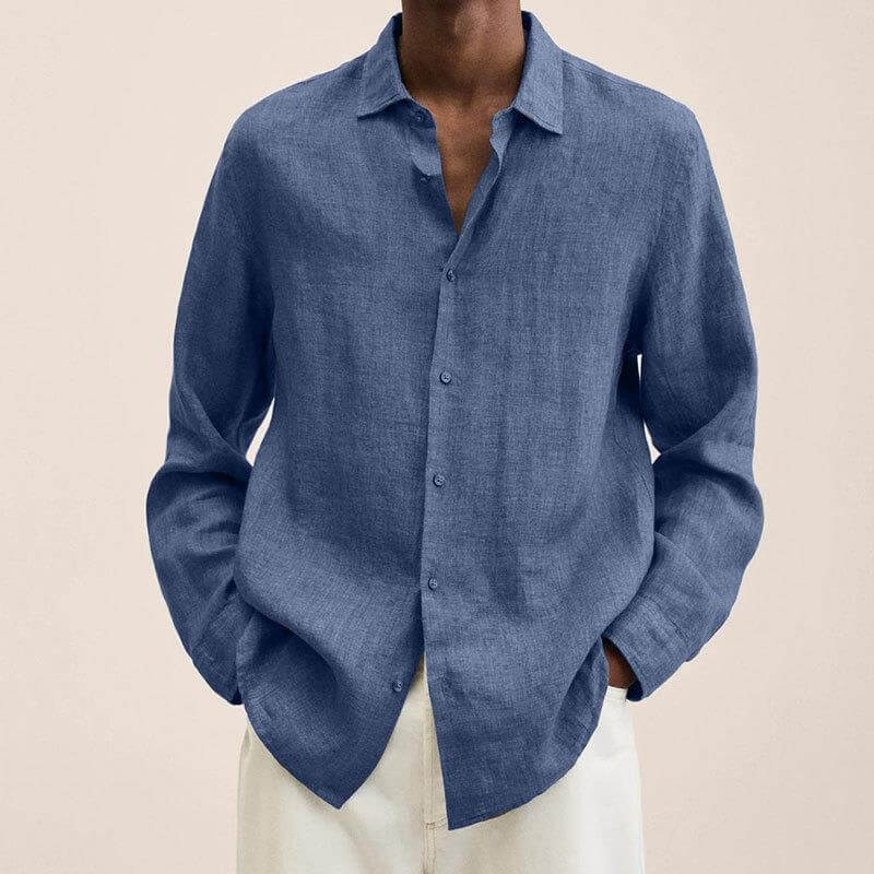 Adrie | Classic Elegant Linen Shirt-DESTINY