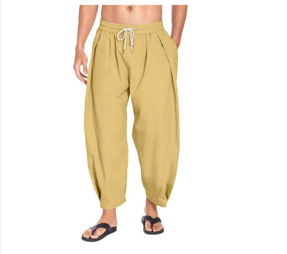 Hermann - Men's trousers in cotton and linen-DESTINY