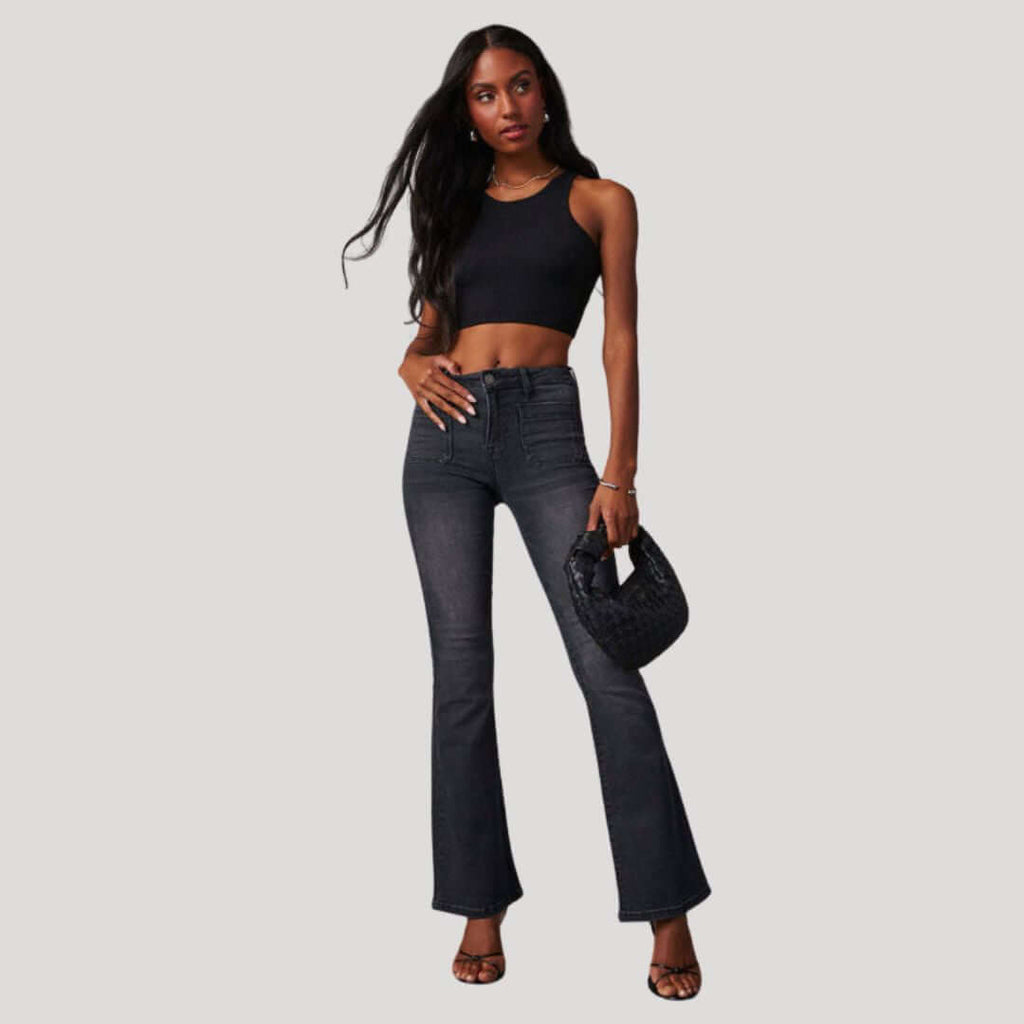 Zoe - Chic bootcut jeans with a low rise-DESTINY