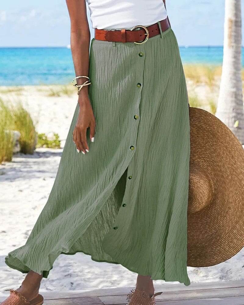 Long skirt in solid colour-DESTINY