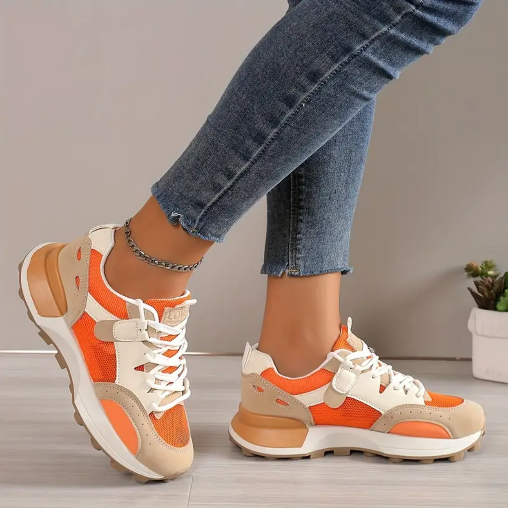 Casual Ladies Colour Block Sneakers-DESTINY
