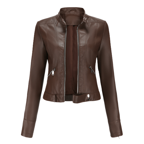 Elegant leather jacket-DESTINY