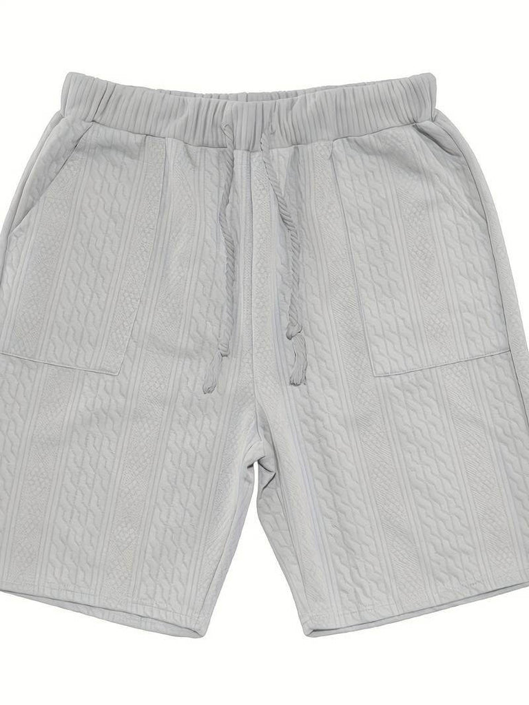Andrew – set consisting of a comfortable V-neck knitted top and matching shorts-DESTINY