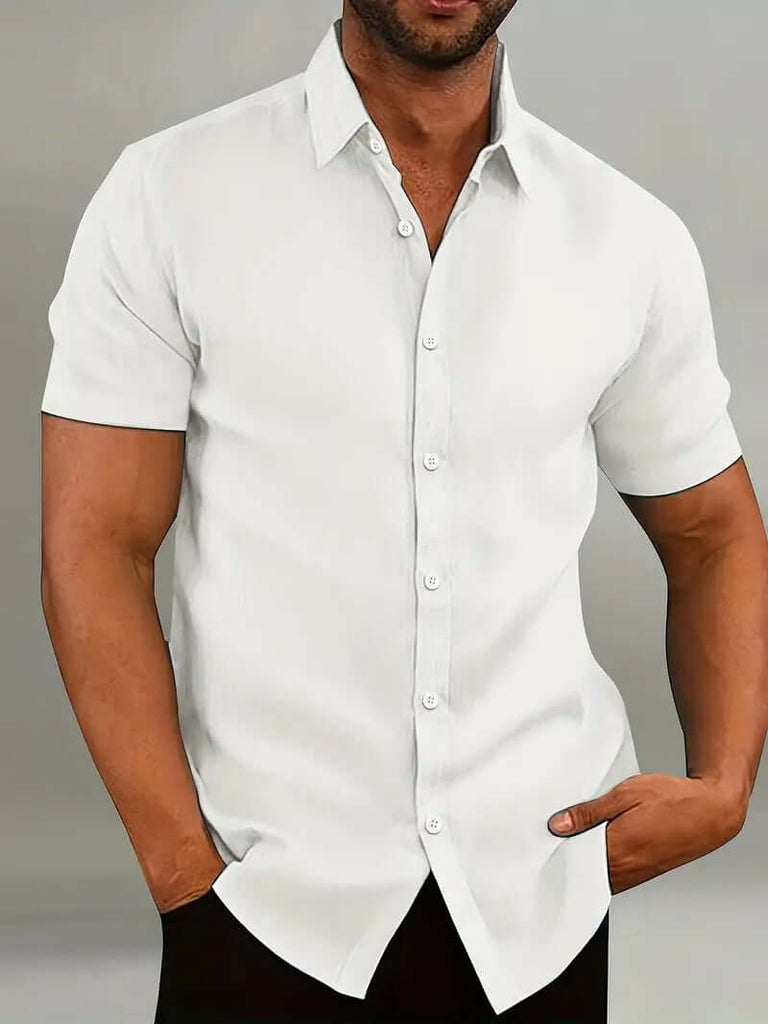 Brian - casual short sleeve button down-DESTINY