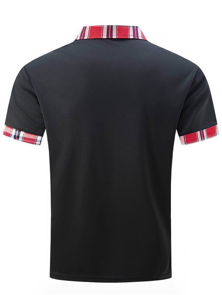 Elijah check shirt with zip and lapels-DESTINY