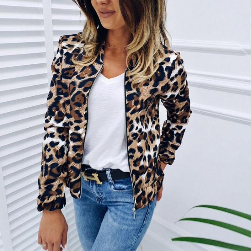 Fashionable bomber jacket with animal print and comfortable fit - Casual wear for everyday comfort - Casual wear for everyday comfort-DESTINY
