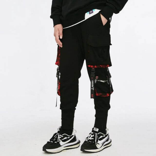 Catalina - Streetwear jogging trousers with utility straps-DESTINY