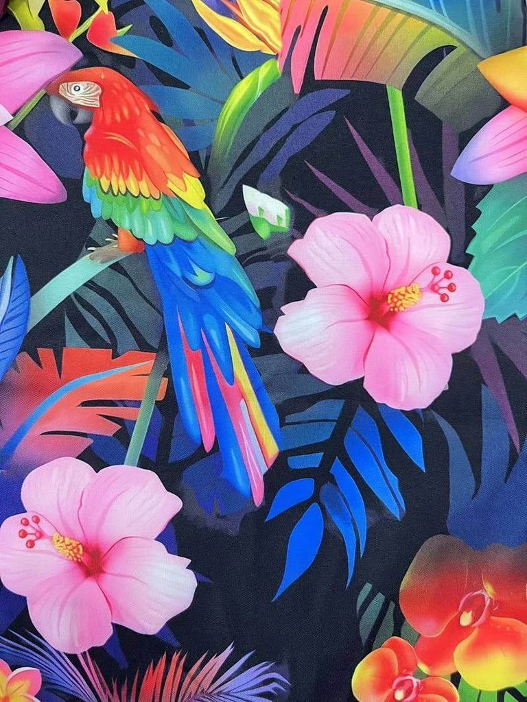 Henry - floral flamingo print 2-piece set-DESTINY