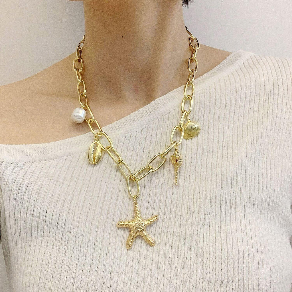Starfish Shell Conch Necklace-DESTINY