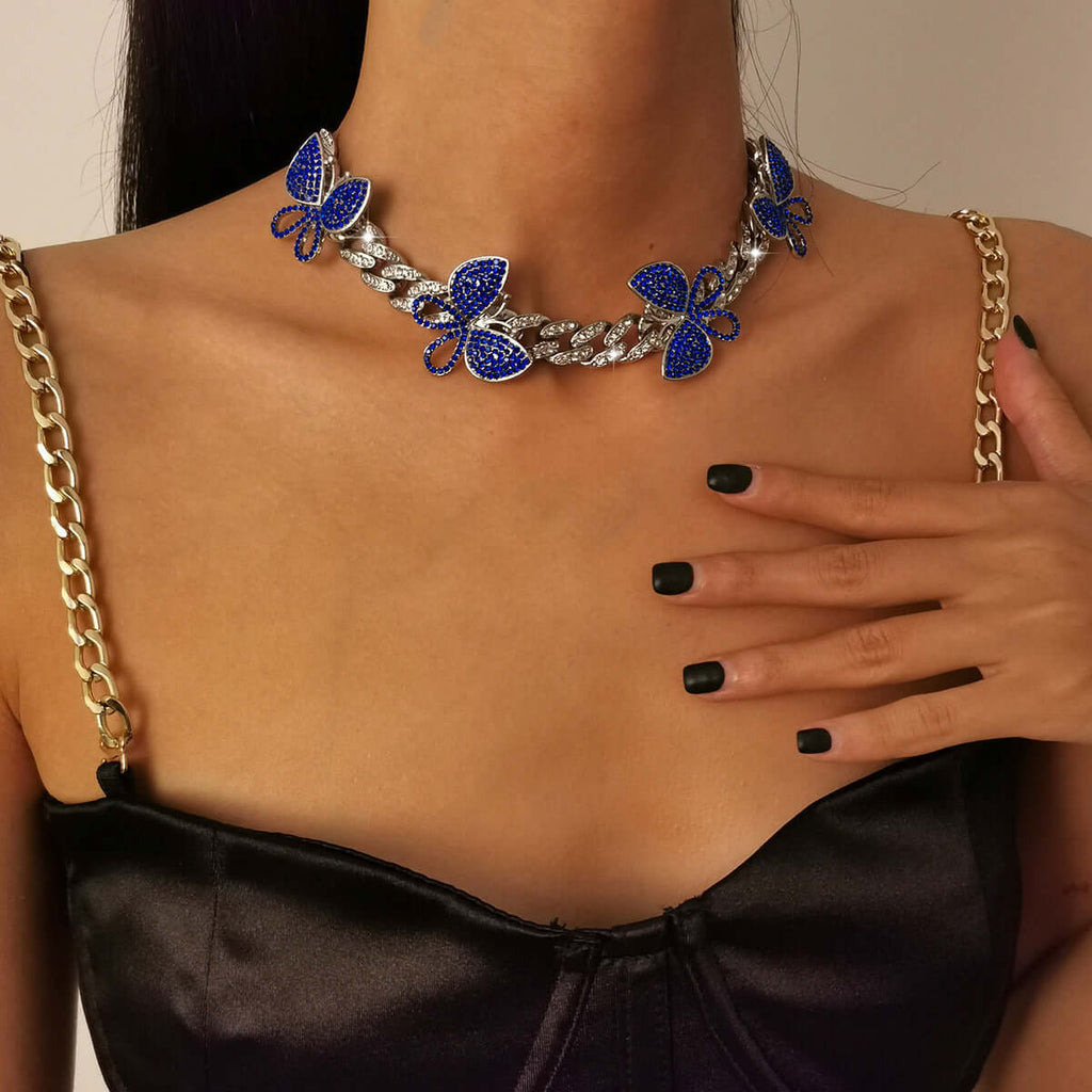 Fashion Butterfly Color Necklace-DESTINY